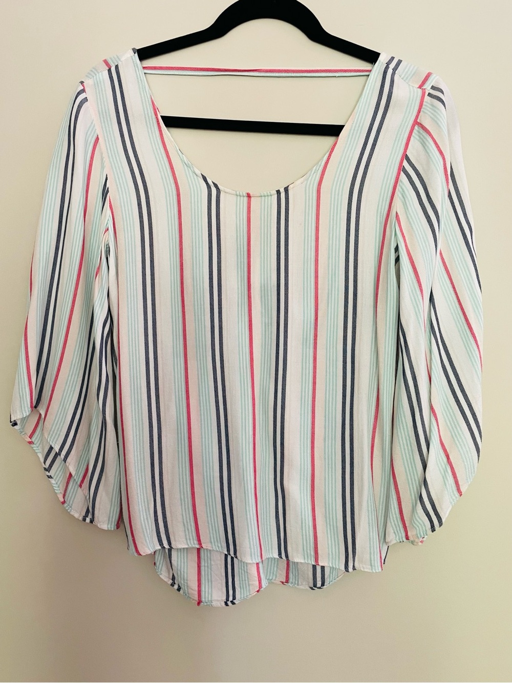 Anthro Drew La Jolla MLT Cinch Bell Sleeve Top